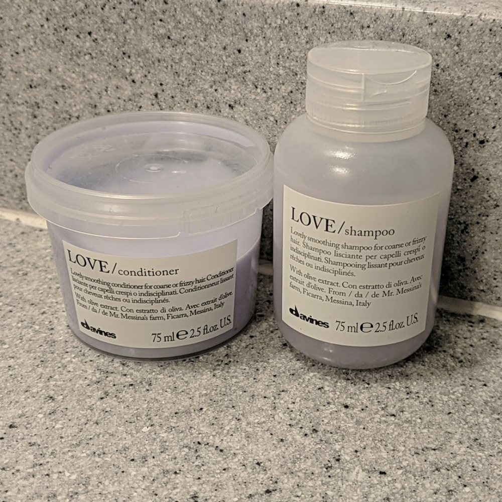 Davines Love shampoo & conditioner sample set
